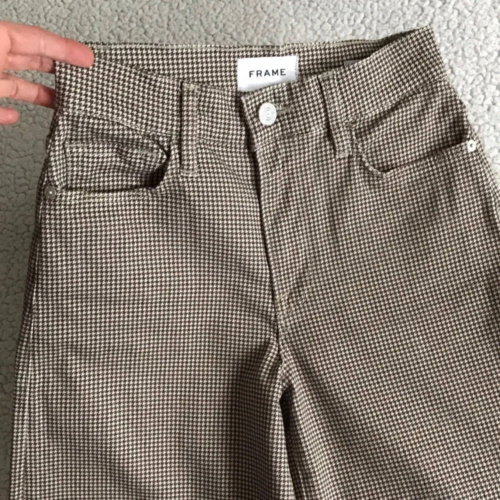 Frame Denim Brown Houndstooth Flare Jeans - Picture 6 of 16
